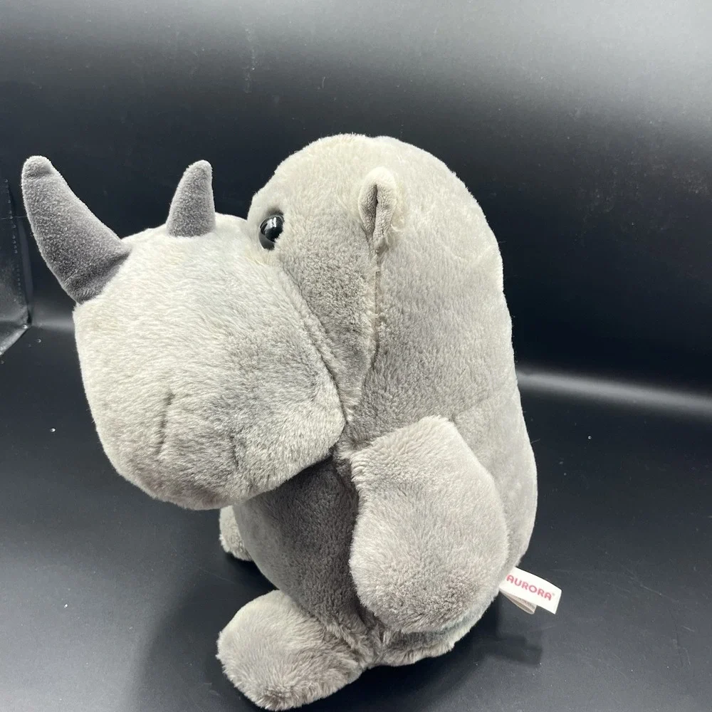 Aurora Happy Rhino Snout Forward Star‎ From Happy Hippo & Friends Plushie 12